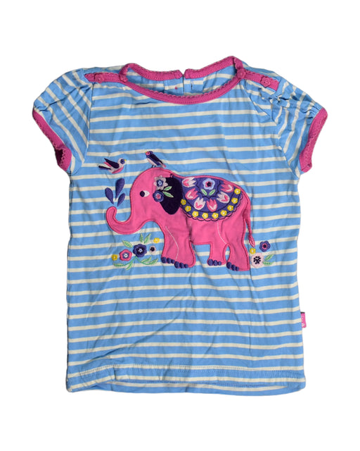 A Blue Short Sleeve Tops from Jojo Maman Bébé in size 4T for girl. (Front View)