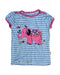 A Blue Short Sleeve Tops from Jojo Maman Bébé in size 4T for girl. (Front View)