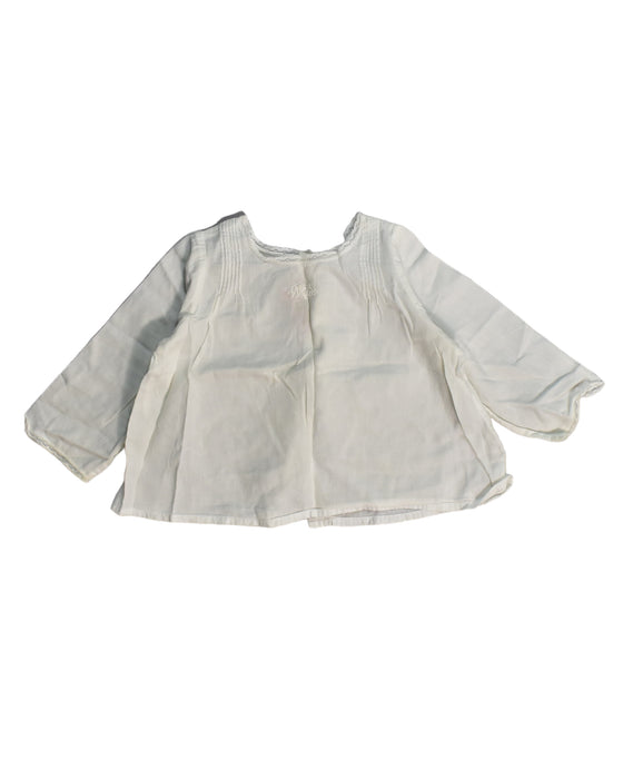 A White Long Sleeve Tops from Bonpoint in size 3-6M for girl. (Front View)