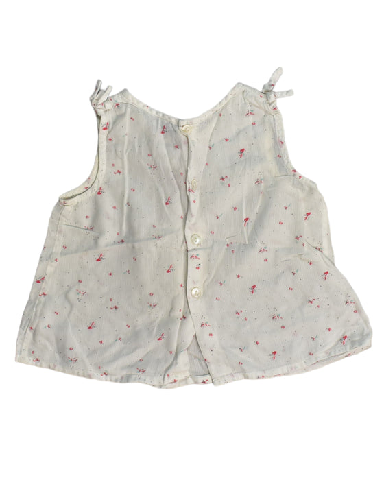 A White Sleeveless Tops from Bonpoint in size 3-6M for girl. (Back View)