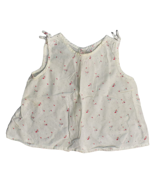 A White Sleeveless Tops from Bonpoint in size 3-6M for girl. (Front View)