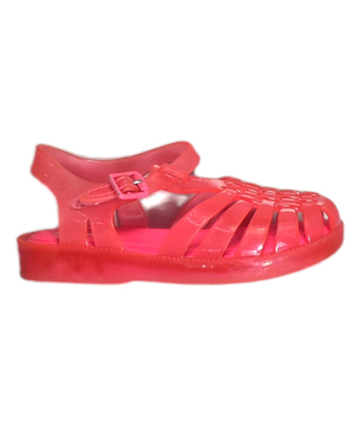 A Red Sandals from Mini Melissa in size 4T for girl. (Front View)