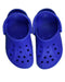 A Blue Sandals from Crocs in size 4T for boy. (Back View)