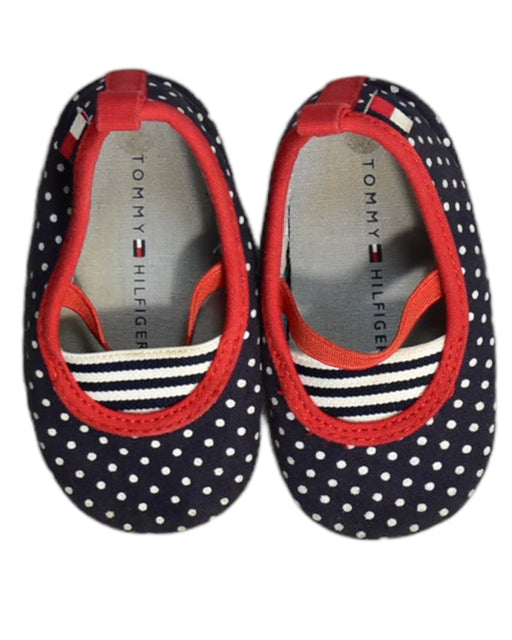 A Blue Flats from Tommy Hilfiger in size 3-6M for girl. (Front View)