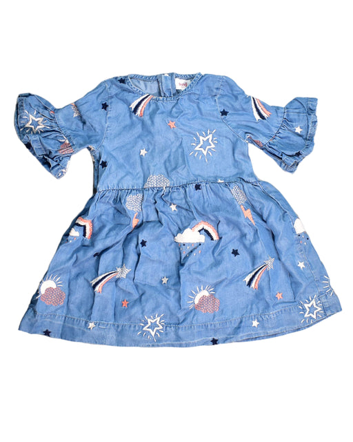 A Blue Long Sleeve Dresses from Seed in size 3T for girl. (Front View)
