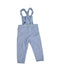 A Blue Long Overalls from Purebaby in size 3T for girl. (Back View)