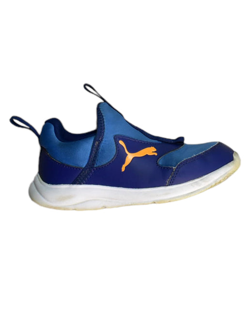A Blue Slip Ons from Puma in size 5T for boy. (Front View)