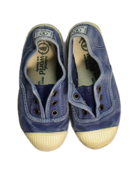 A Blue Sneakers from Natural World Eco in size 3T for boy. (Back View)