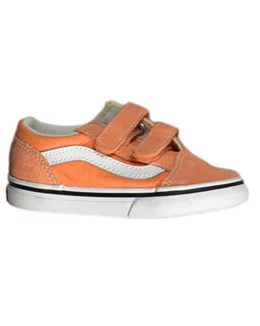 A Orange Sneakers from Vans in size 18-24M for boy. (Front View)