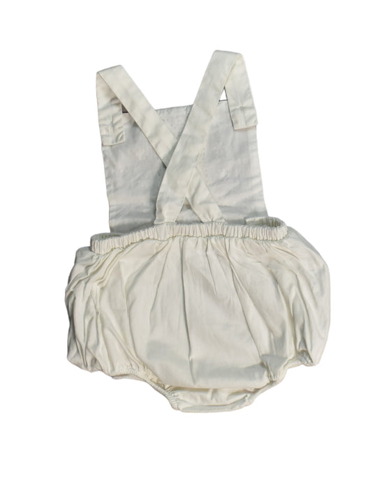 A White Overall Shorts from Jacadi in size 0-3M for neutral. (Back View)