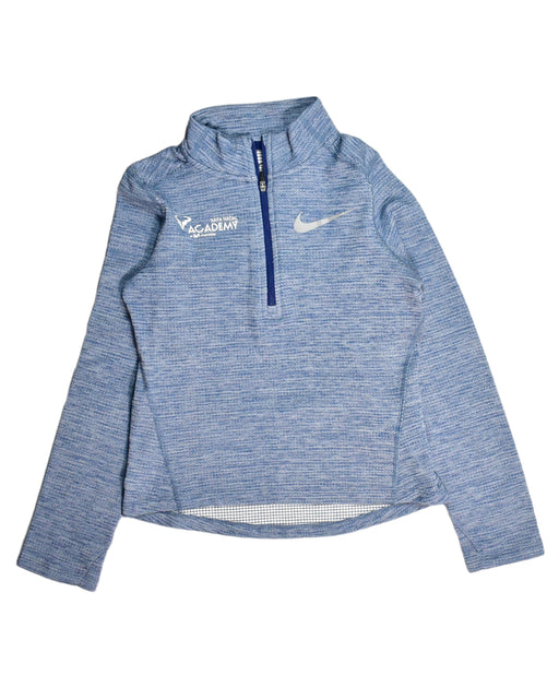 A Blue Lightweight Jackets from Nike in size 10Y for girl. (Front View)