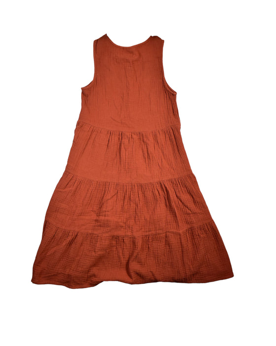 A Orange Sleeveless Dresses from Seed in size 10Y for girl. (Back View)