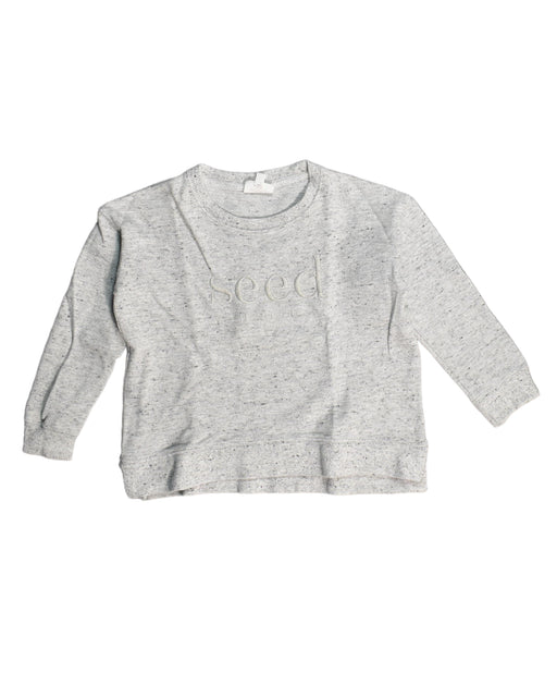 A Grey Sweatshirts from Seed in size 4T for boy. (Front View)