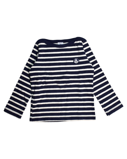 A White Long Sleeve Tops from Petit Bateau in size 4T for boy. (Front View)