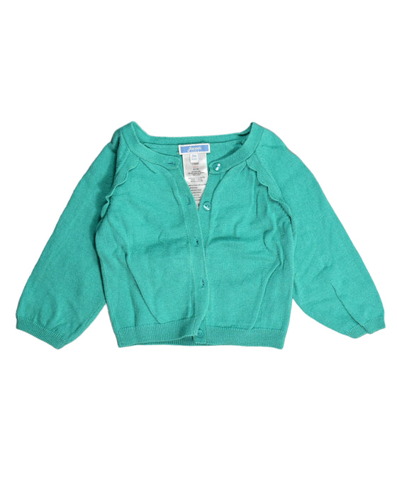 A Teal Cardigans from Jacadi in size 12-18M for girl. (Front View)