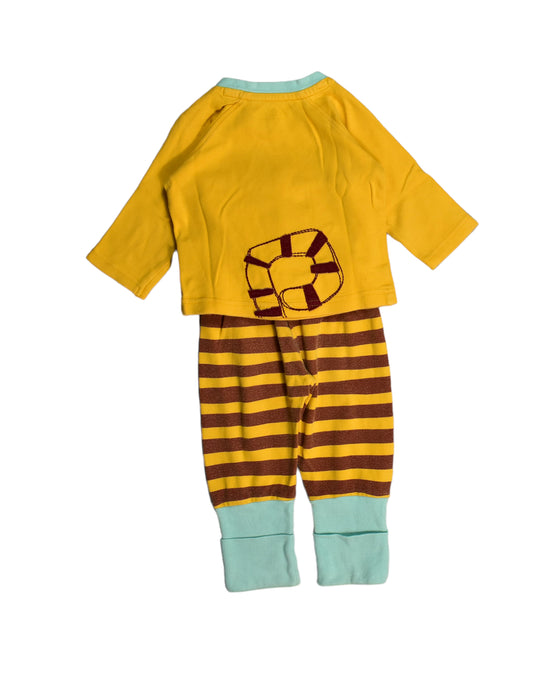 A Yellow Pyjama Sets from Sigikid in size 6-12M for boy. (Back View)