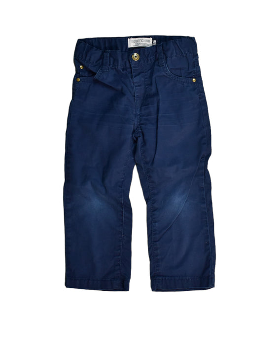 A Blue Casual Pants from Bout'Chou in size 12-18M for boy. (Front View)