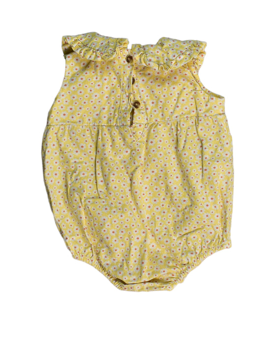 A Yellow Bodysuits from Seed in size 6-12M for girl. (Back View)