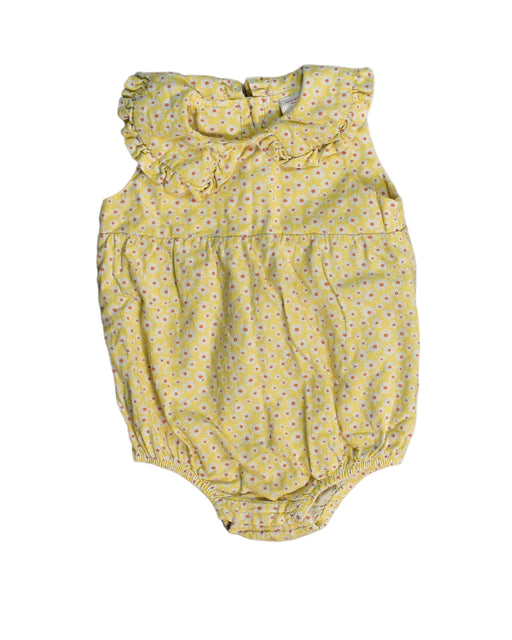A Yellow Bodysuits from Seed in size 6-12M for girl. (Front View)