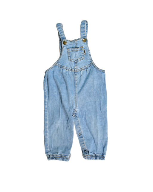 A Blue Long Overalls from Hux in size 6-12M for boy. (Front View)