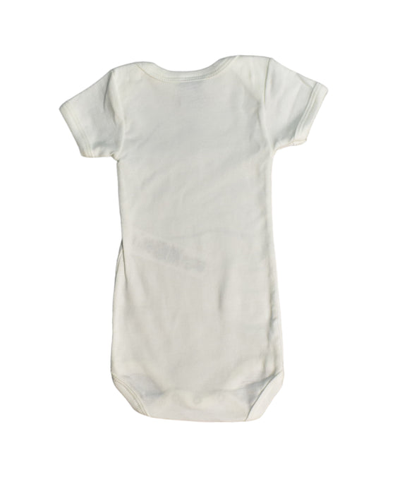 A White Bodysuits from Petit Bateau in size 0-3M for boy. (Back View)
