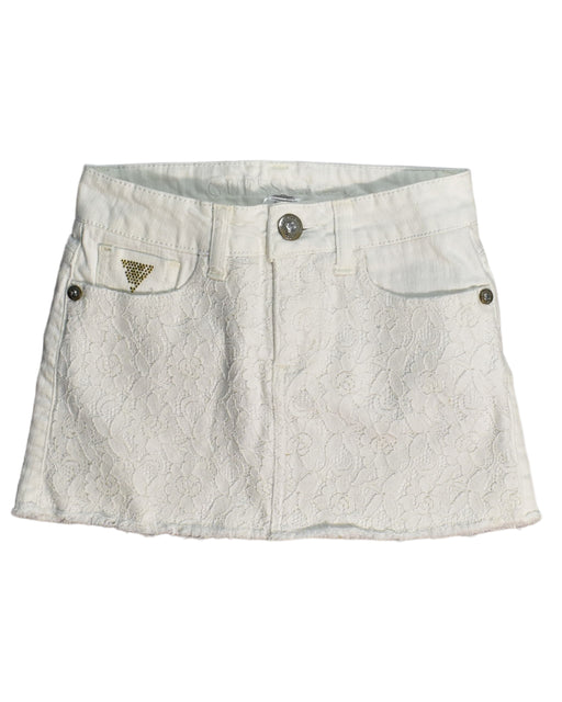 A White Skorts from Guess in size 7Y for girl. (Front View)
