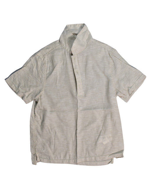 A Beige Short Sleeve Polos from Gingersnaps in size 8Y for boy. (Front View)