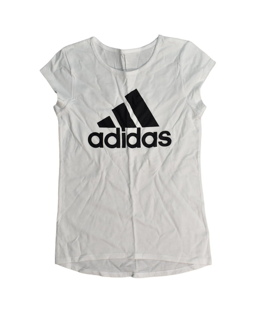 A White Short Sleeve Tops from Adidas in size 12Y for girl. (Front View)