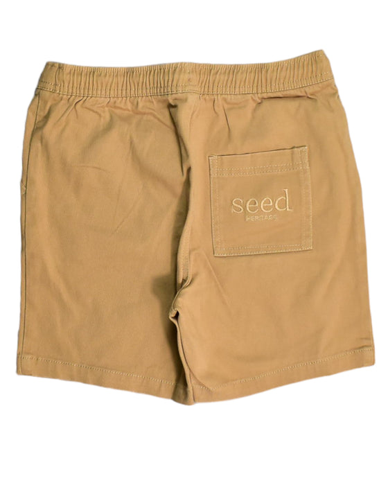 A Brown Shorts from Seed in size 10Y for boy. (Back View)