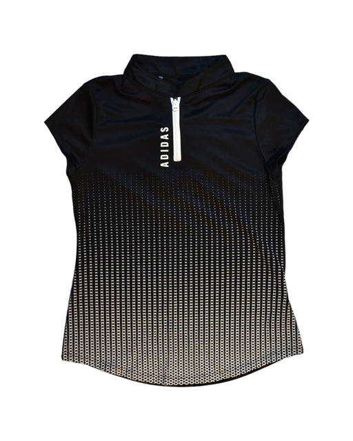 A Black Short Sleeve Tops from Adidas in size 10Y for girl. (Front View)