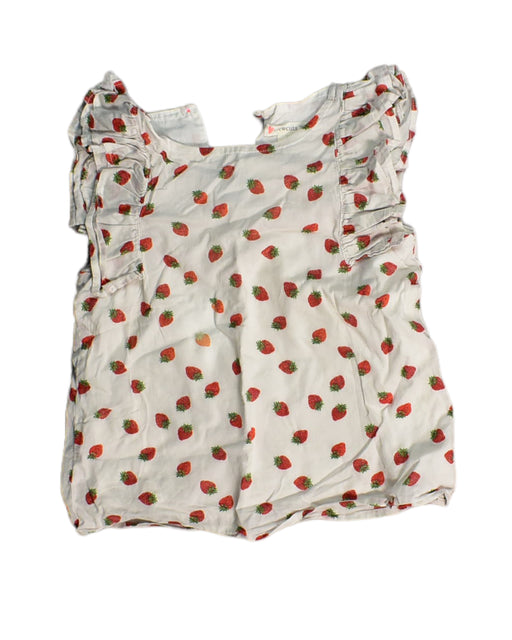 A White Short Sleeve Tops from Crewcuts in size 4T for girl. (Front View)