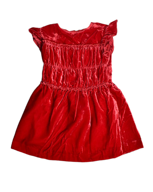 A Red Sleeveless Dresses from Crewcuts in size 3T for girl. (Front View)