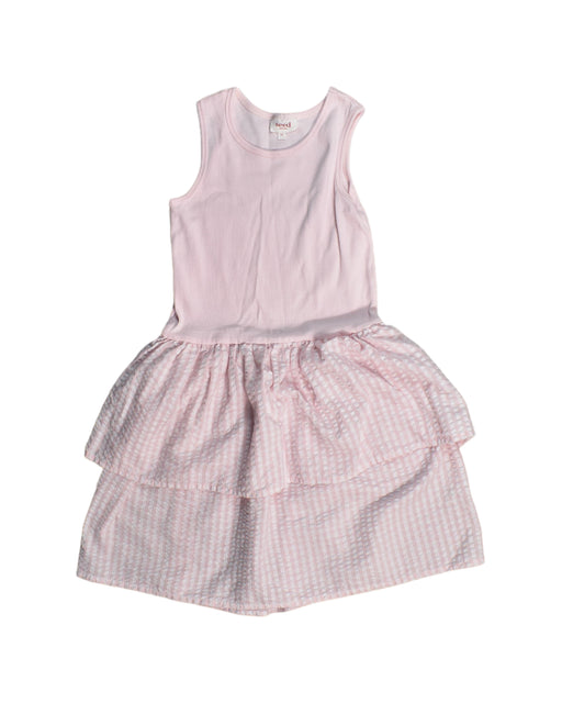 A Pink Sleeveless Dresses from Seed in size 10Y for girl. (Front View)