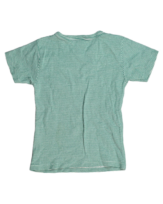 A Green Short Sleeve Tops from Petit Bateau in size 6T for boy. (Back View)