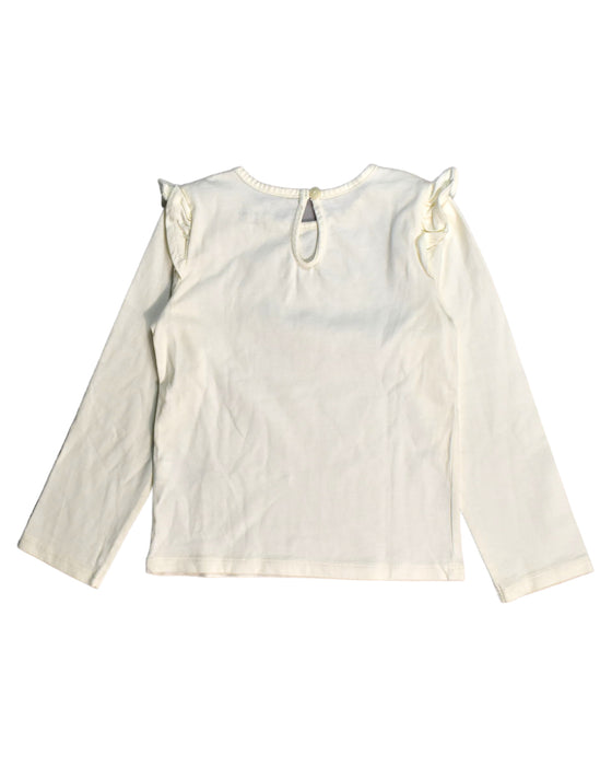 A White Long Sleeve Tops from Janie & Jack in size 4T for girl. (Back View)