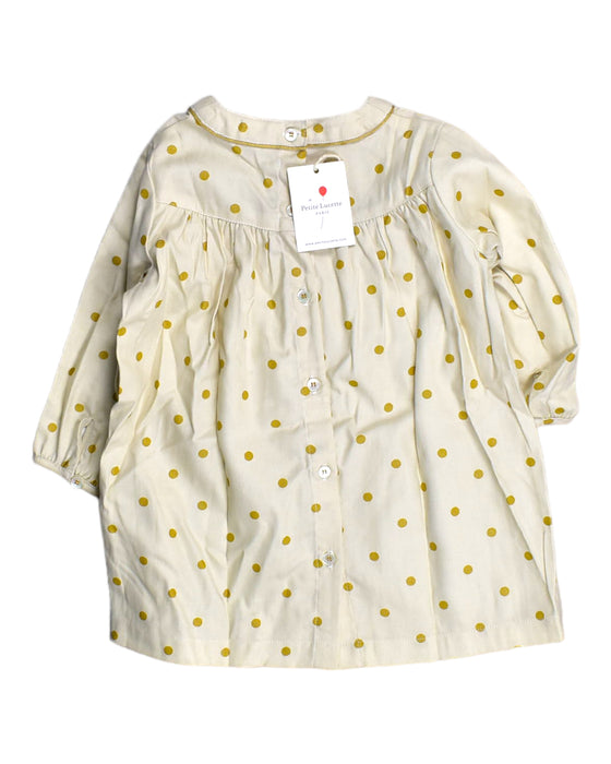 A Yellow Long Sleeve Dresses from Petite Lucette in size 12-18M for girl. (Back View)