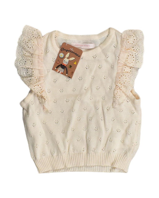A Beige Sleeveless Tops from Gingersnaps in size 18-24M for girl. (Front View)