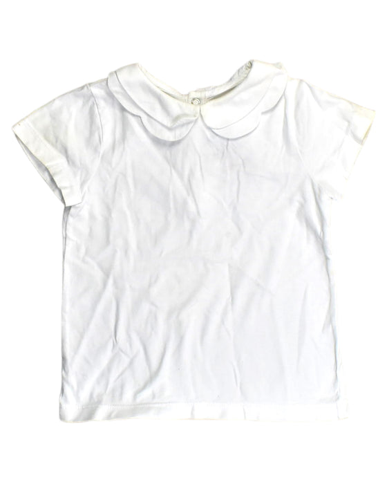A White Short Sleeve Tops from Jacadi in size 3T for girl. (Front View)