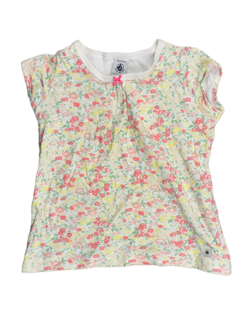 A White Sleeveless Tops from Petit Bateau in size 3T for girl. (Front View)