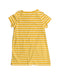 A Yellow Short Sleeve Dresses from Petit Bateau in size 3T for girl. (Back View)