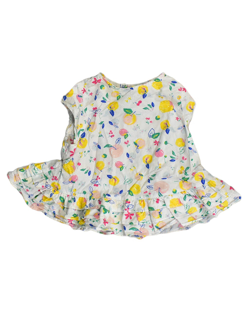 A White Sleeveless Dresses from Petit Bateau in size 12-18M for girl. (Front View)