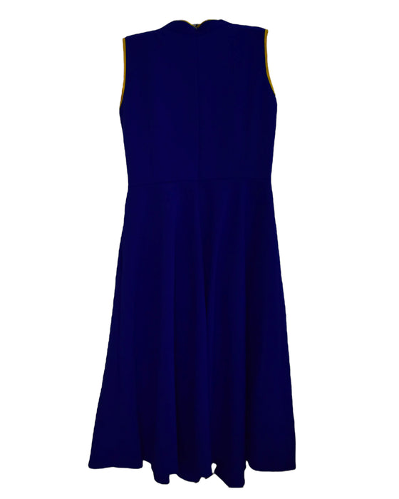 A Navy Sleeveless Dresses from Retykle in size 12Y for girl. (Back View)