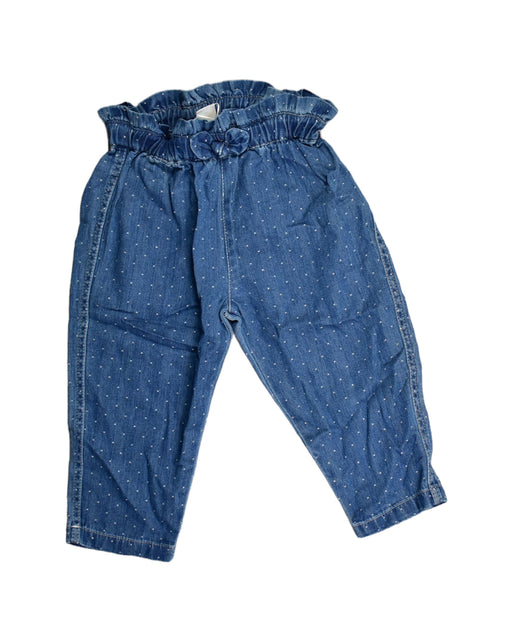 A Blue Jeans from Petit Bateau in size 12-18M for girl. (Front View)