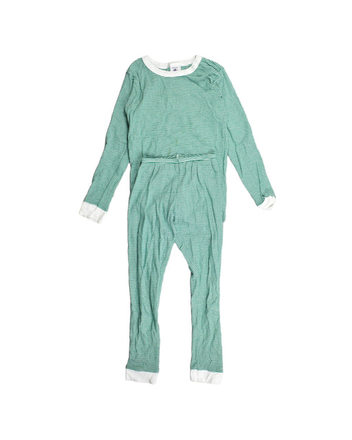 A Green Pyjama Sets from Petit Bateau in size 6T for boy. (Front View)