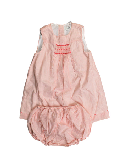 A Pink Dress Sets from Cyrillus in size 12-18M for girl. (Front View)