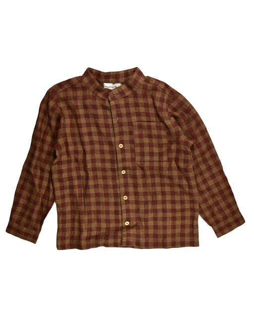 A Brown Shirts from Dannie and Lilou in size 5T for boy. (Front View)