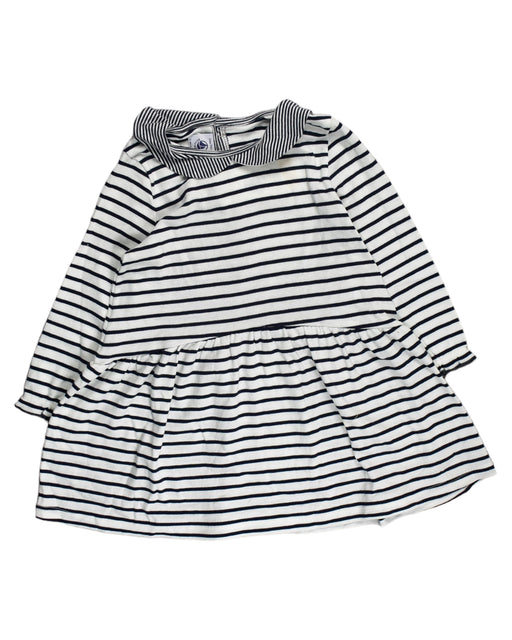 A Black Long Sleeve Dresses from Petit Bateau in size 18-24M for girl. (Front View)