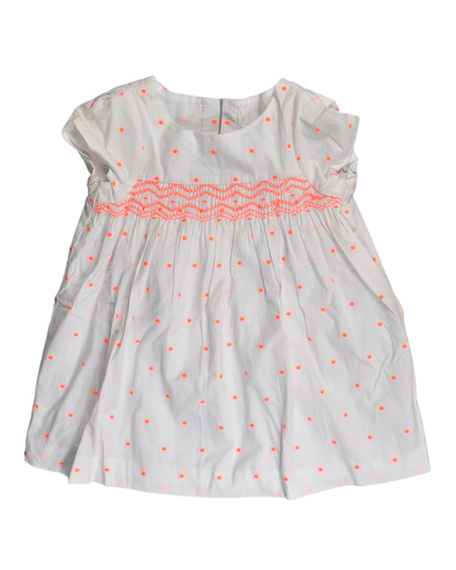 A White Short Sleeve Dresses from Jacadi in size 12-18M for girl. (Front View)