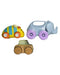A Multicolour Cars Trucks Trains & Remote Control from Retykle in size O/S for neutral. (Back View)
