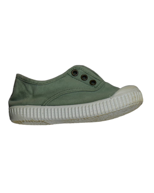 A Green Slip Ons from Victoria in size 3T for boy. (Front View)